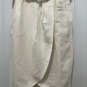 ANTONIO MELANI Cream Skirt with Gold Zipper